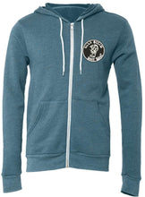 Load image into Gallery viewer, Kookerskull Zip Hoodie (Heather Teal)
