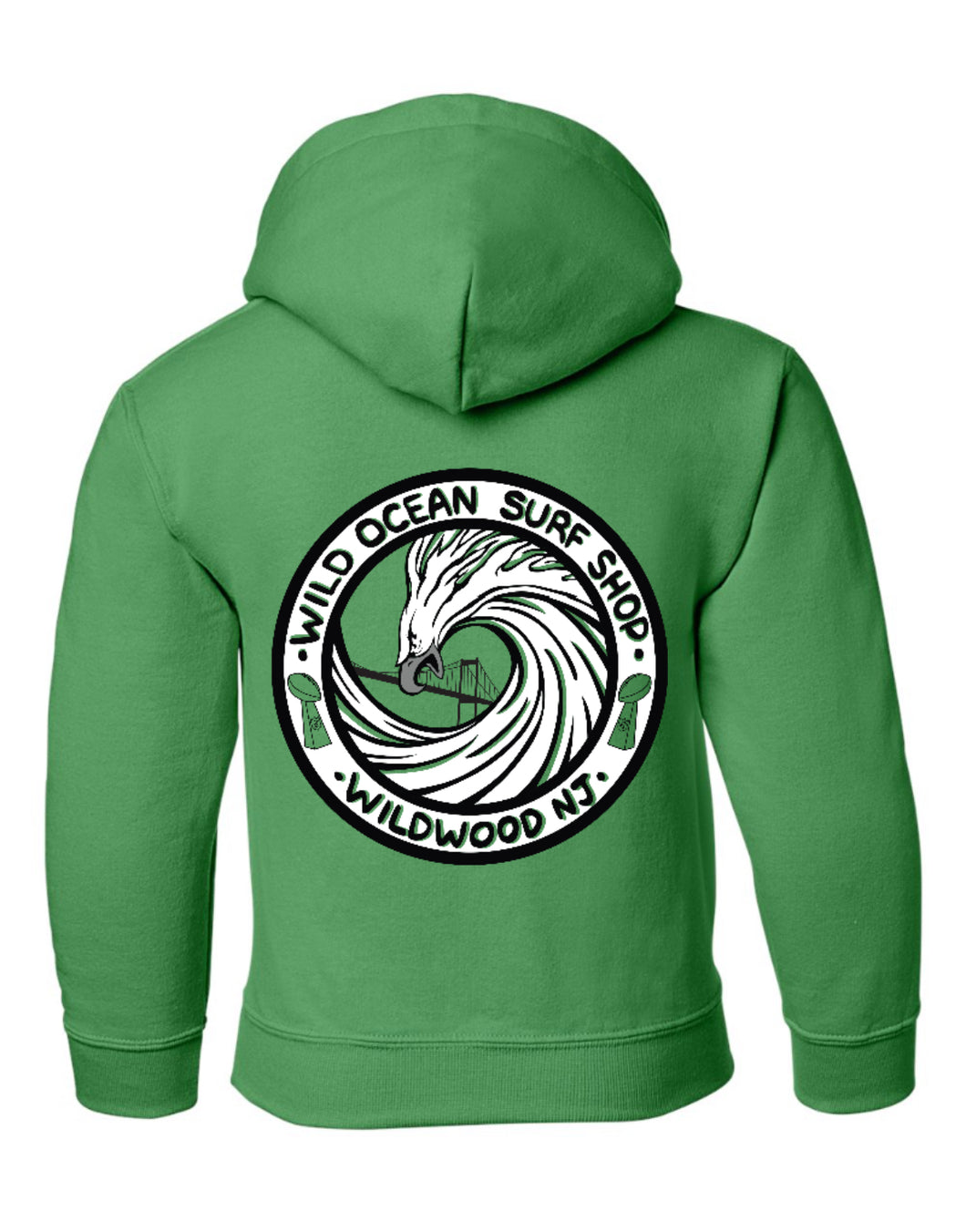 Youth Eagles Wave Hoodie (Kelly)