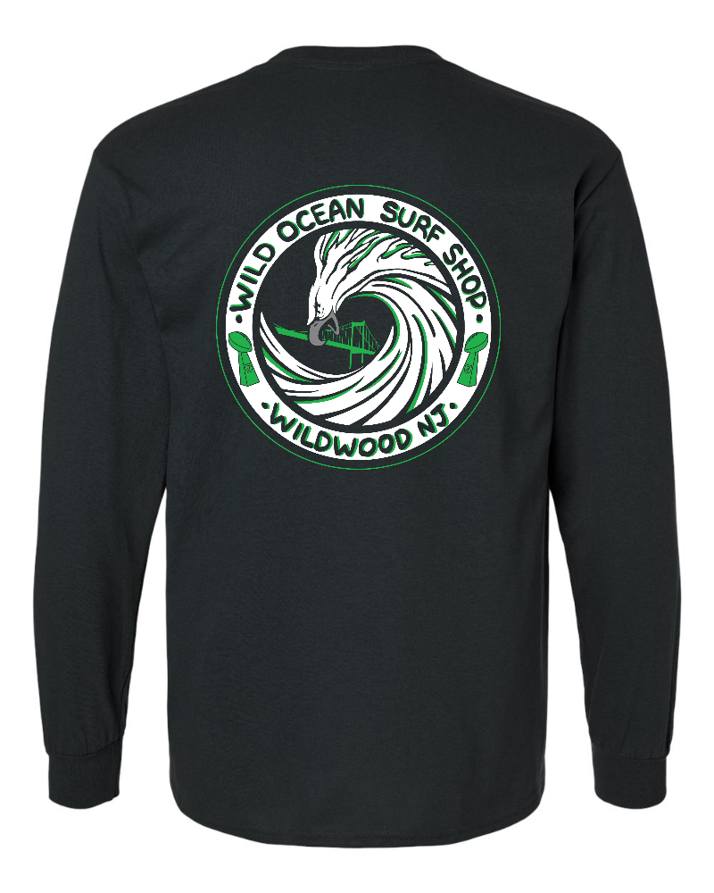 Eagles Wave LS Tee (Black) – Wild Ocean Surf Shop