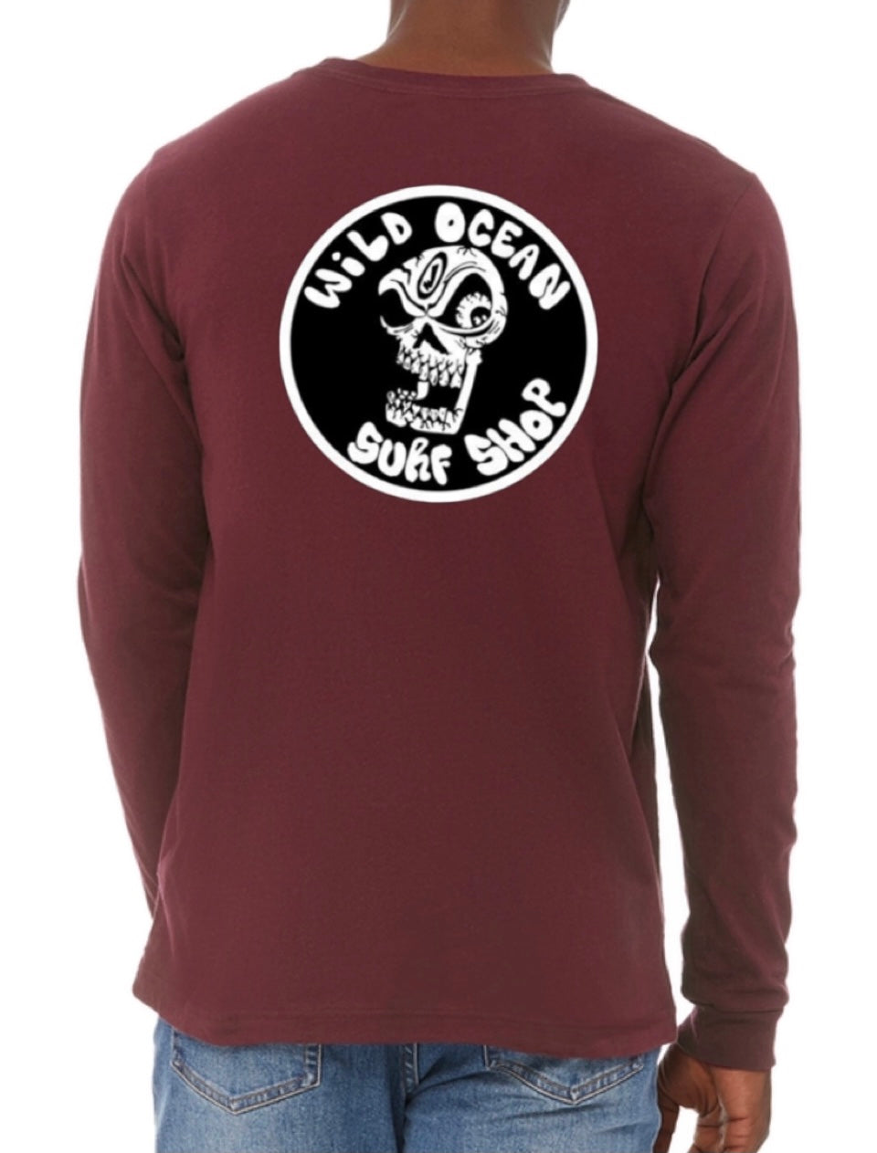 Kooker Skull Longsleeve T-Shirt (Maroon)