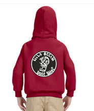 Load image into Gallery viewer, Kooker Skull Youth Hoodie (Cardinal Red)
