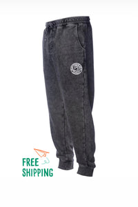 Wild Ocean Wave Sweatpants (Mineral Wash Black)